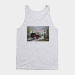 Oil Painting Victorian Era Horse Buggy Tank Top